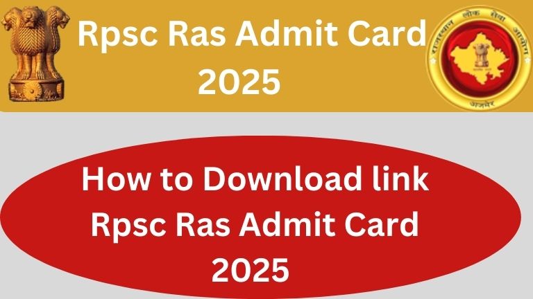 How to Download link Rpsc Ras Admit Card 2025